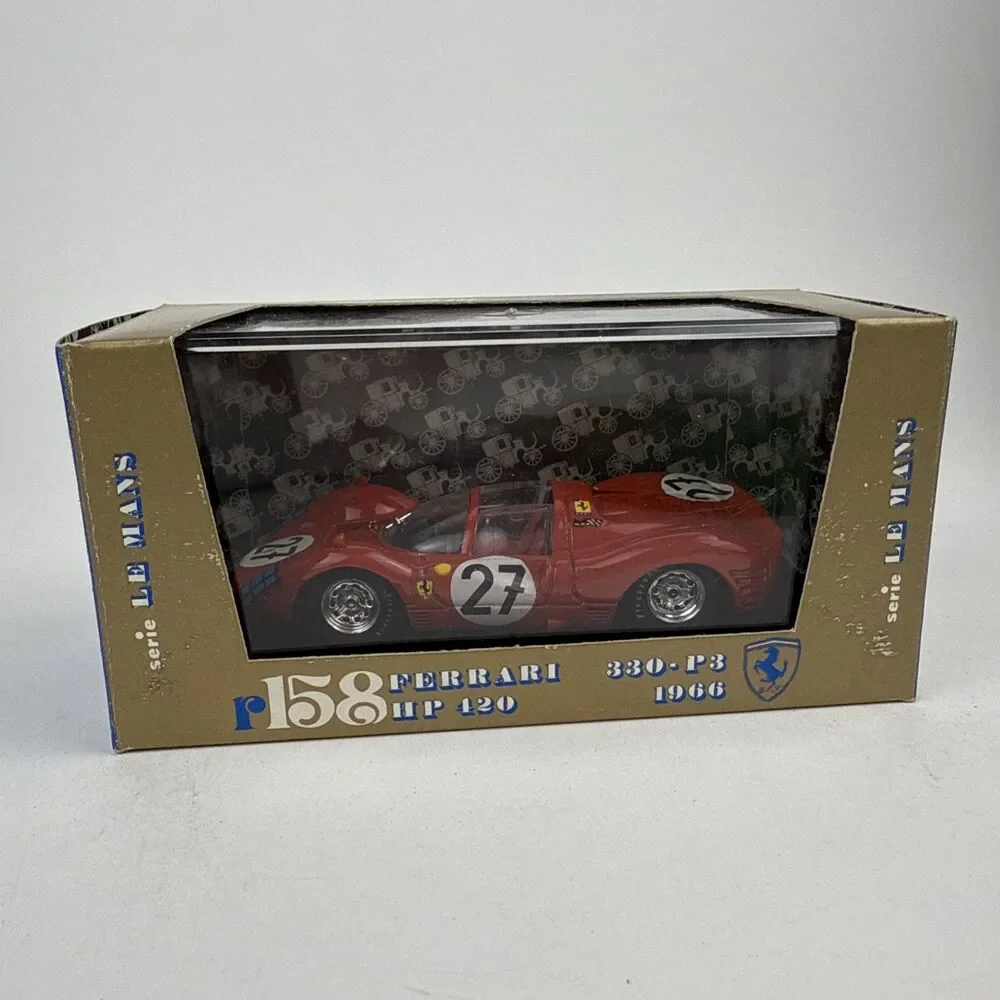 Brumm Models 1:43 Scale R158 - 1966 Ferrari 330 P3 HP120 Red #27